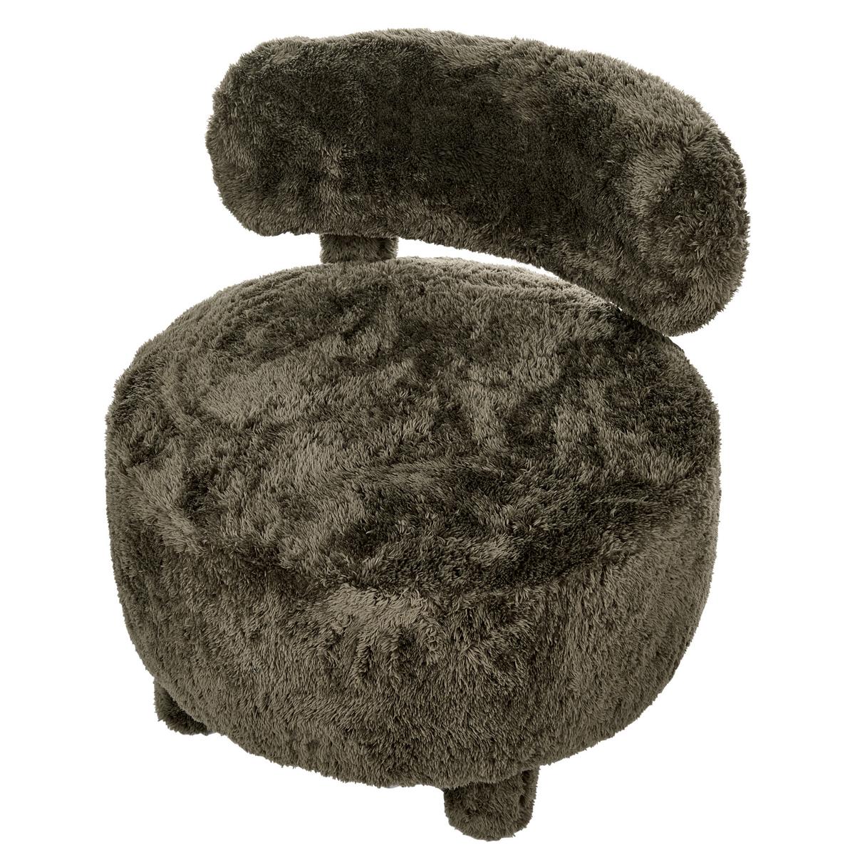 SESSEL Webpelz Dunkelgrün Hamina - Grün, Textil (76/74/74cm) - Beliani