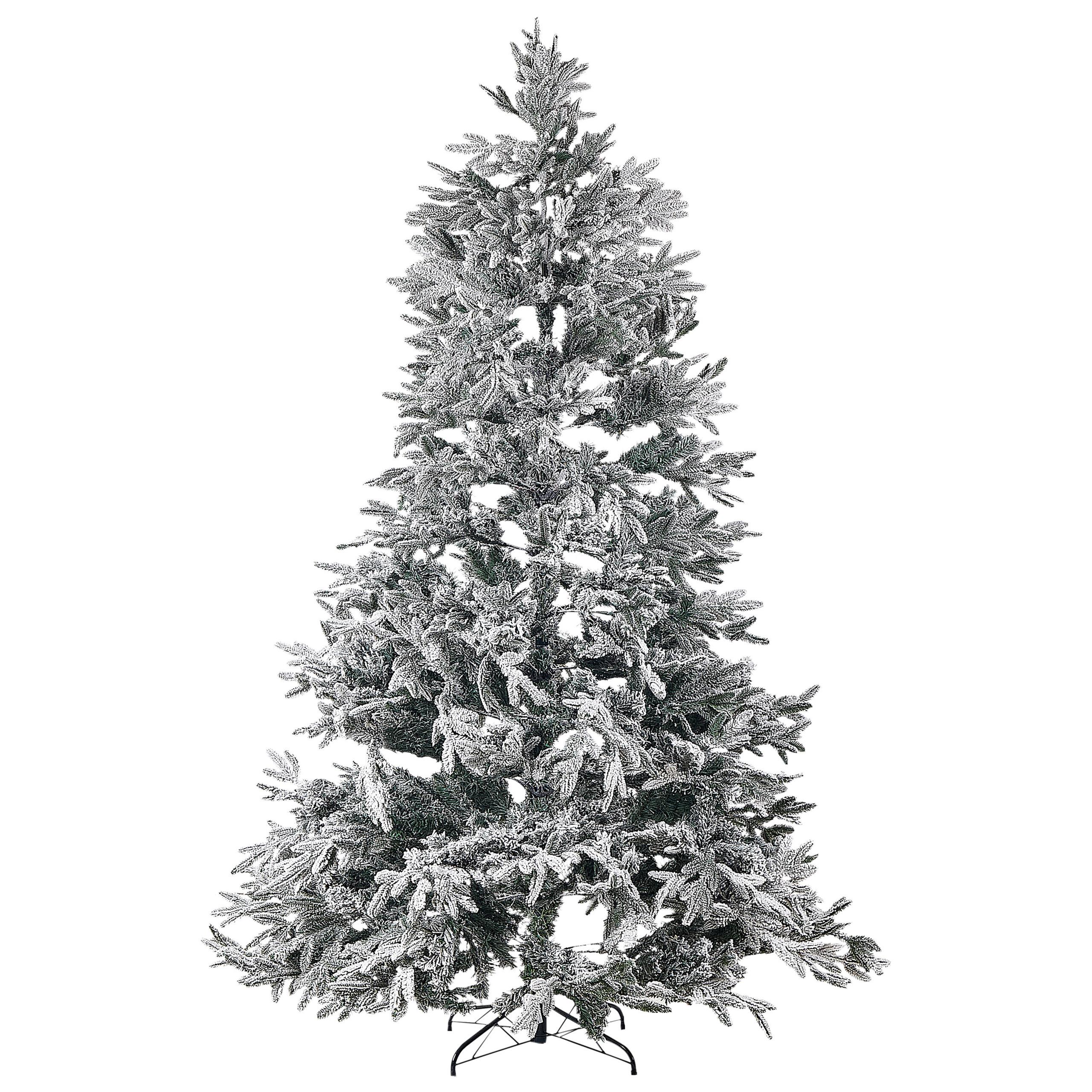 WEIHNACHTSBAUM 240 cm Weiß Bassie - Weiß, Kunststoff (240cm) - Beliani