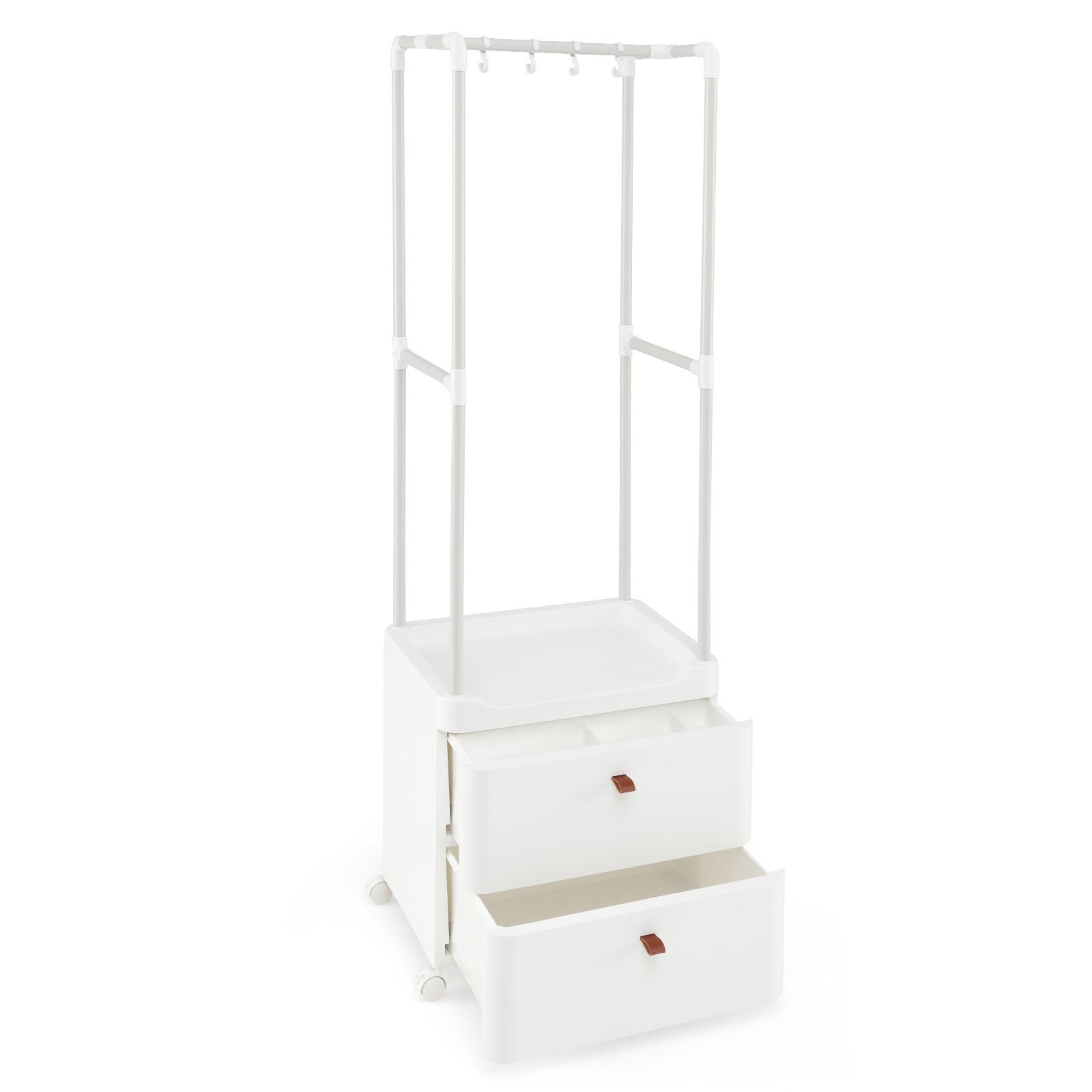 KLEIDERSTÄNDER 161cm Weiß - Weiß, Metall (52/161/40cm) - COSTWAY
