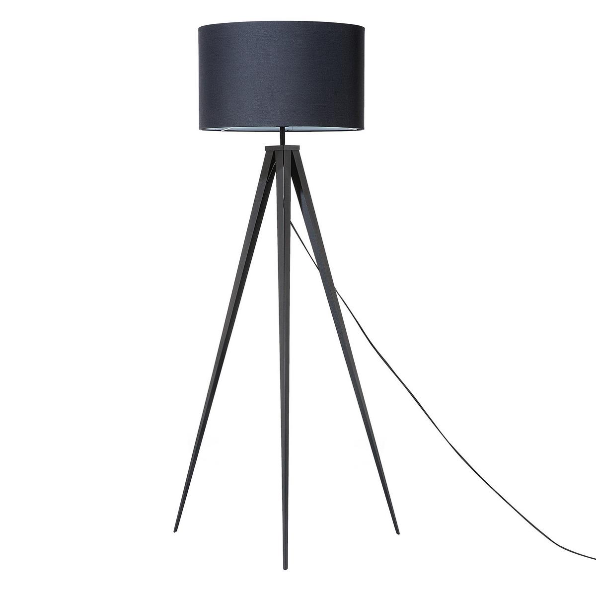 STEHLEUCHTE Stiletto 50/50/156 cm - Schwarz, Metall (50/50/156cm) - Beliani