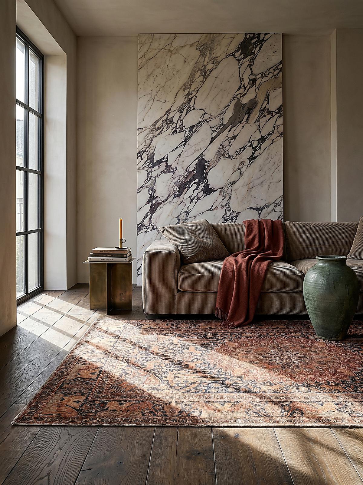 TEPPICH Waschbar HURST, orientalisch mit Medaillon, aus Polyester, Rot, 152 x 230 cm - Rot, Textil (230/152cm) - KADIMA DESIGN