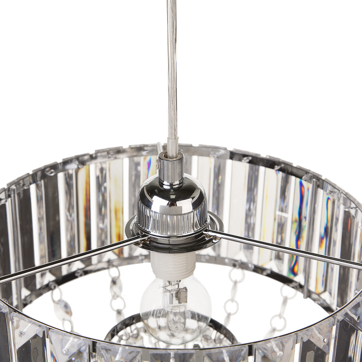 KRONLEUCHTER Adorn 24/24/83 cm - Transparent, Metall (24/24/83cm) - Beliani