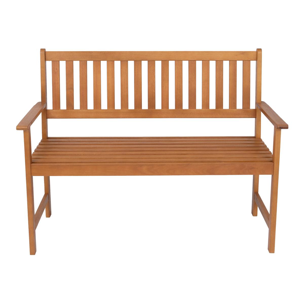 GARTENBANK Canzano - Eukalyptusholzfarben, Holz (120/90/58cm) - casa.pro