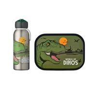 BROTDOSE + THERMOFLASCHE Campus Dino World 2-tlg. - Dunkelgrün, Kunststoff/Metall (2/2/2cm) - Mepal