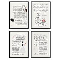 POSTER Set mit 4 Text 1 vom Künstler George Barbier A4 Rahmenlos - Klar, Papier (29.7/3cm) - Nacnic