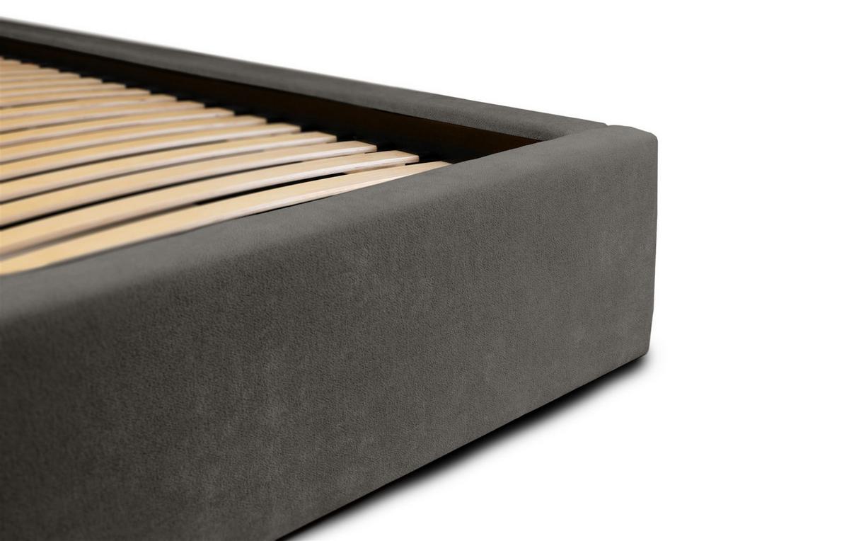 POLSTERBETT Amada Komplettset - Anthrazit, Holzwerkstoff/Textil (140/200cm) - Fun Möbel
