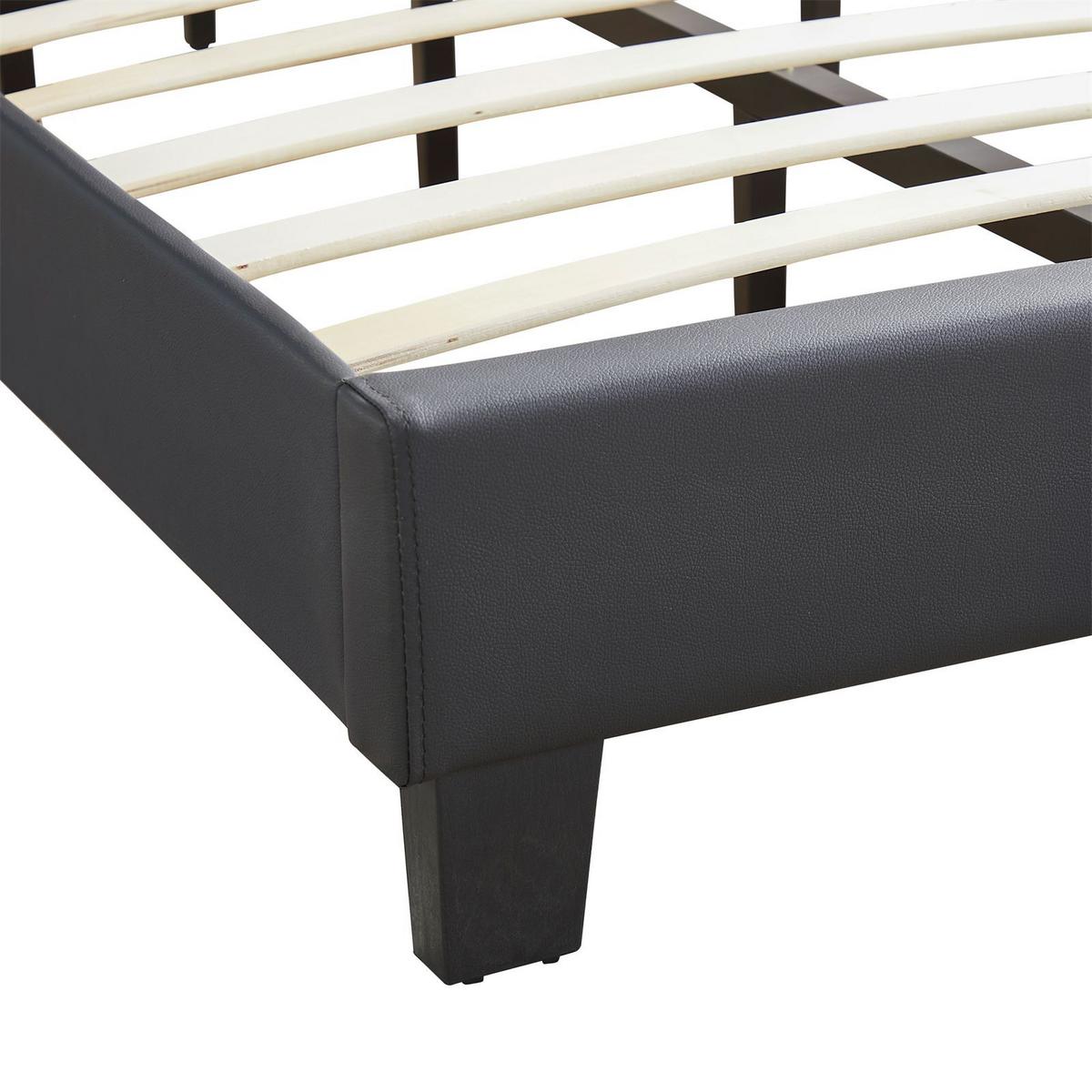 POLSTERBETT MIT LED BENITO 90X200 CM - Schwarz, Textil (90/200cm) - CARO-Möbel