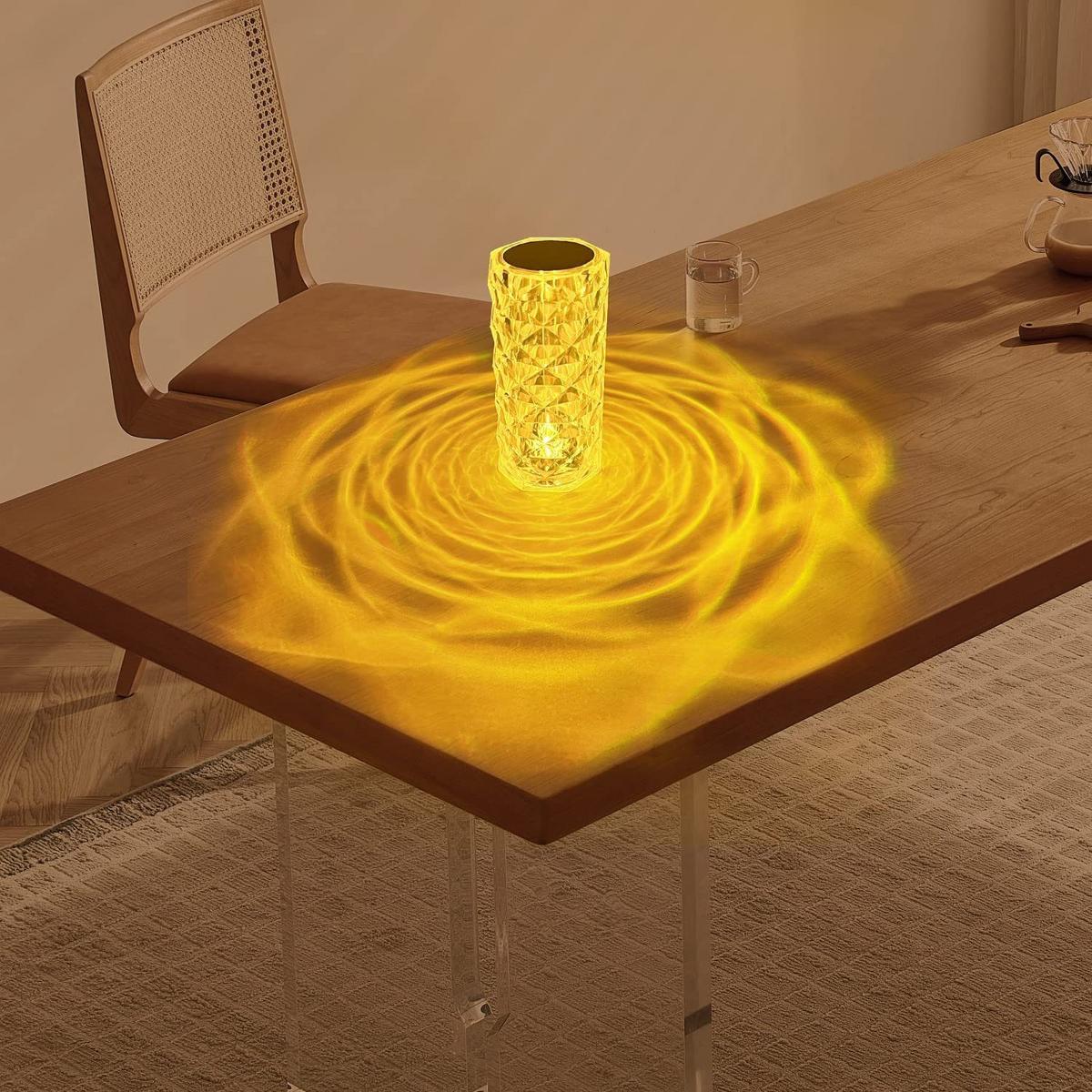 LED-TISCHLEUCHTE Juwel 9/9/21 cm - Transparent, Kunststoff (9/9/21cm) - Nettlife