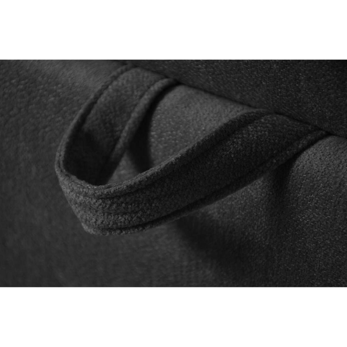 BOXBETT Solido mit Bettkasten 140x200 cm dunkelgrau - Dunkelgrau/Schwarz, Textil/Metall (140/200cm) - Beautysofa