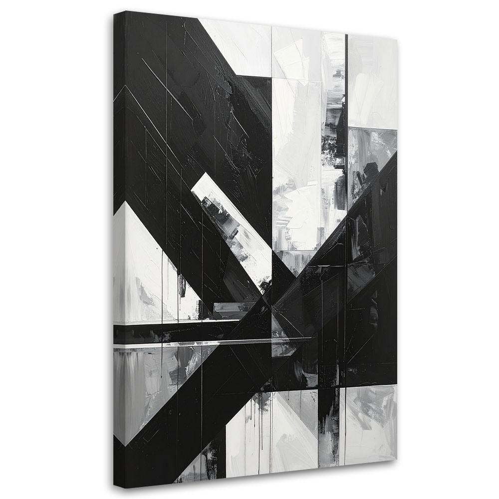 LEINWANDBILD 3D und geometrisch 40x60cm - Schwarz, Textil (40/60cm) - Feeby