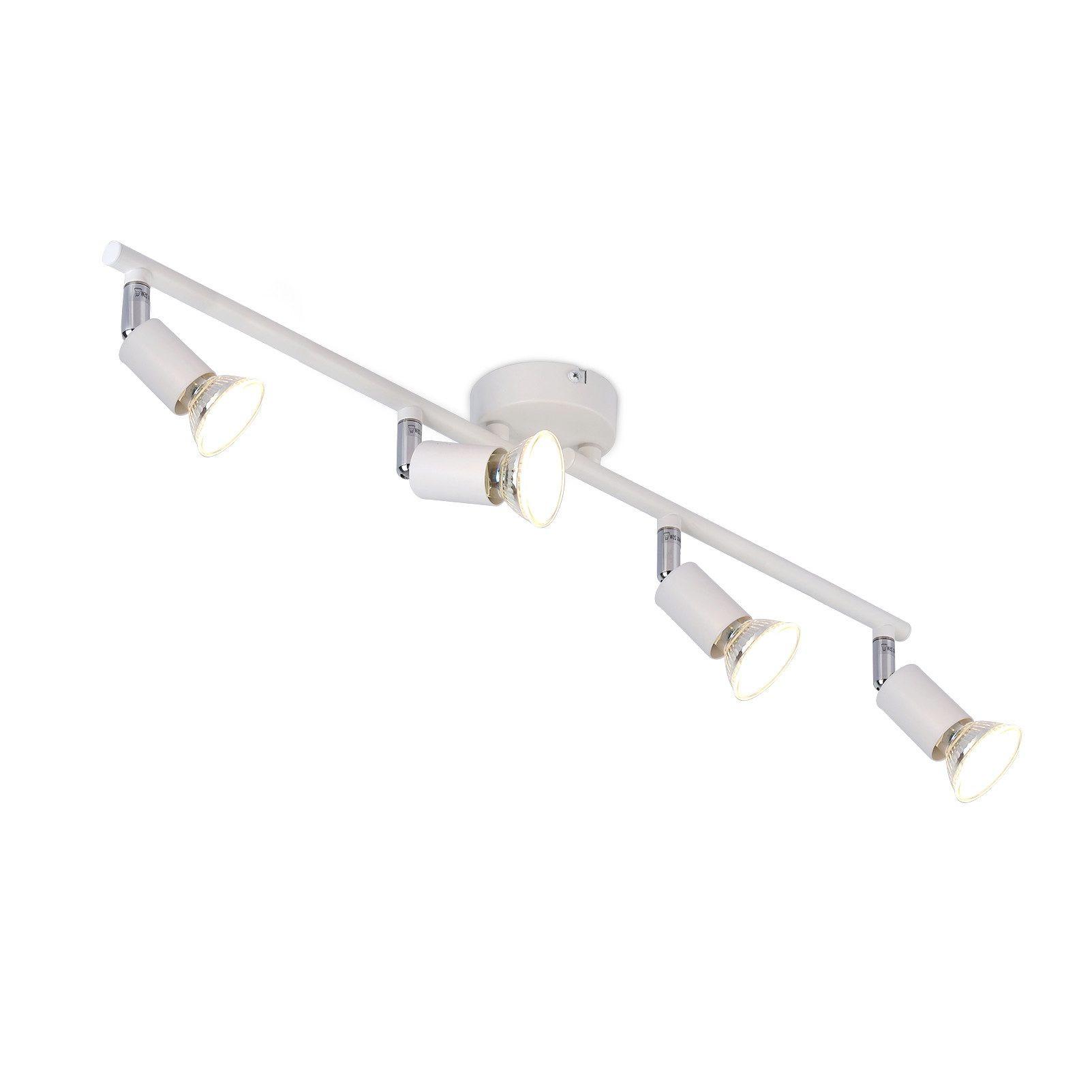 STRAHLER Gemeinschaft 4-flammig 60/8/13.5 cm - Weiß, Metall (70/12/17.5cm) - ZMH