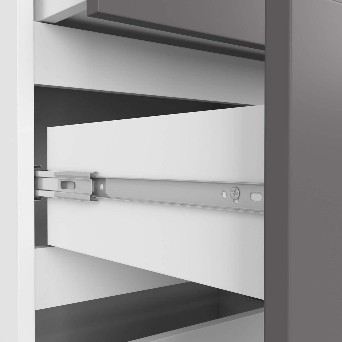 STANDREGAL Weiß, Graphit Grau 180/60/35 - Weiß, Holzwerkstoff (60/180/35cm) - RAUMHIRSCH FURNITURE