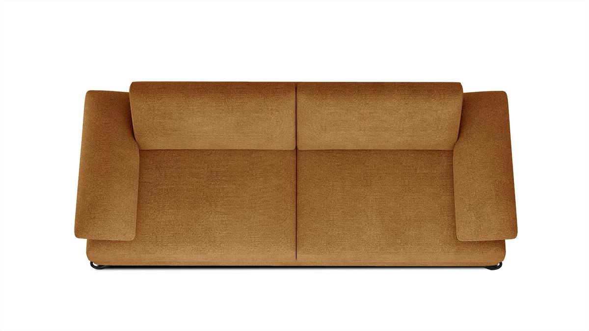 SOFA LORI 3-Sitzer, orange - Schwarz/Orange, Holzwerkstoff/Textil (245/87/96cm) - Wozimo