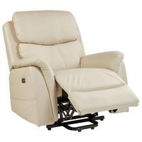 ELEKTRISCHER-FERNSEHSESSEL mit Massagefunktion Stoff Hellbeige Glorie - Beige, Textil (85/82/85cm) - Beliani
