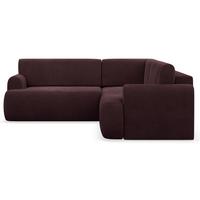 ECKSOFA Kaveo 245 cm universell mit Eckelement - Pflaume/Schwarz, Kunststoff/Textil (245/245cm) - Selsey