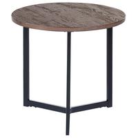 BEISTELLTISCH dunkler Holzfarbton/schwarz 50 cm Tippo - Dunkelbraun/Schwarz, Holzwerkstoff (50/39/43cm) - Beliani