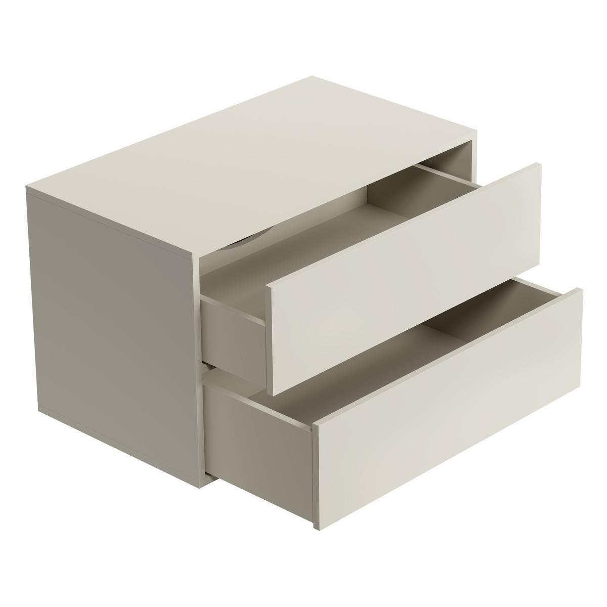 WASCHBECKENUNTERSCHRANK Mali 2 Schubladen Cashmere - 80 x 46 x 49 cm - Kaschmir, Holz (80/46/49cm) - Badplaats