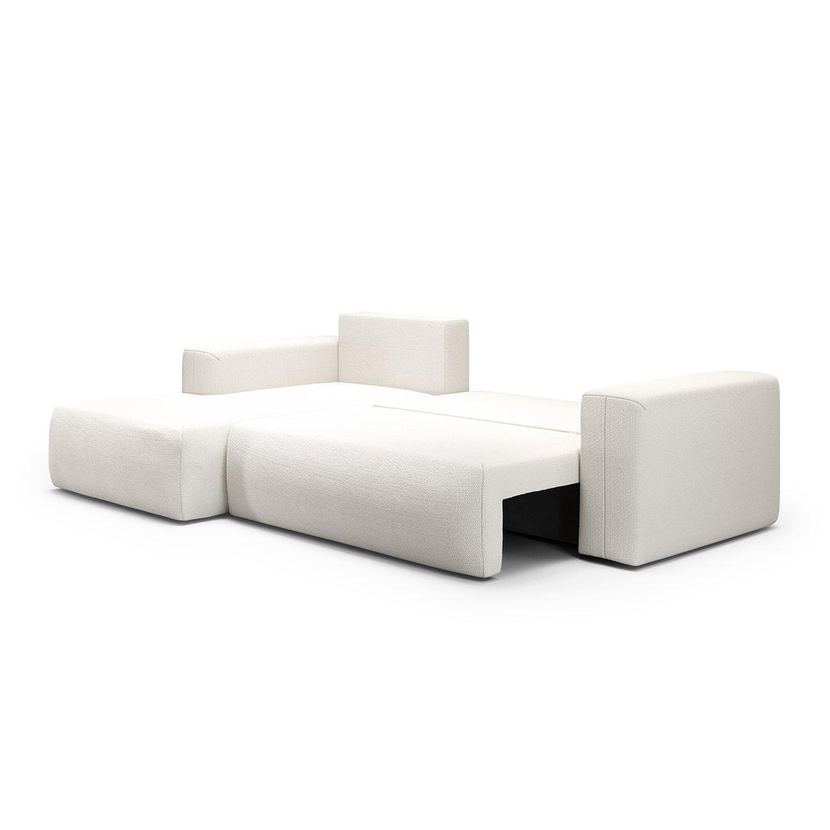 ECKSOFA Bliss 3 Sitzplätze Écru - Weiß, Holz (268/163cm) - Petits-meubles