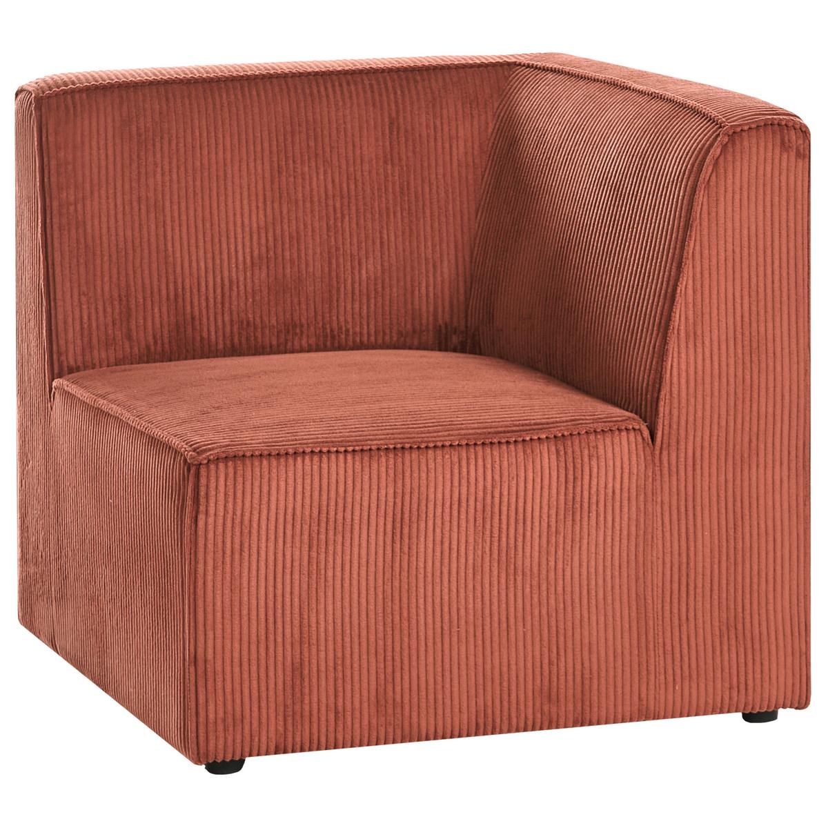 2-SITZER-SOFA Goldbraun Cord Lemvig - Goldfarben/Braun, Textil (166/78/83cm) - Beliani