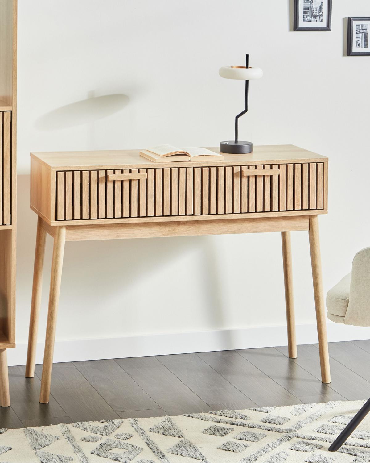 KONSOLENTISCH Hellbraun Lynwood - Braun, Holzwerkstoff (100/81/35cm) - Beliani
