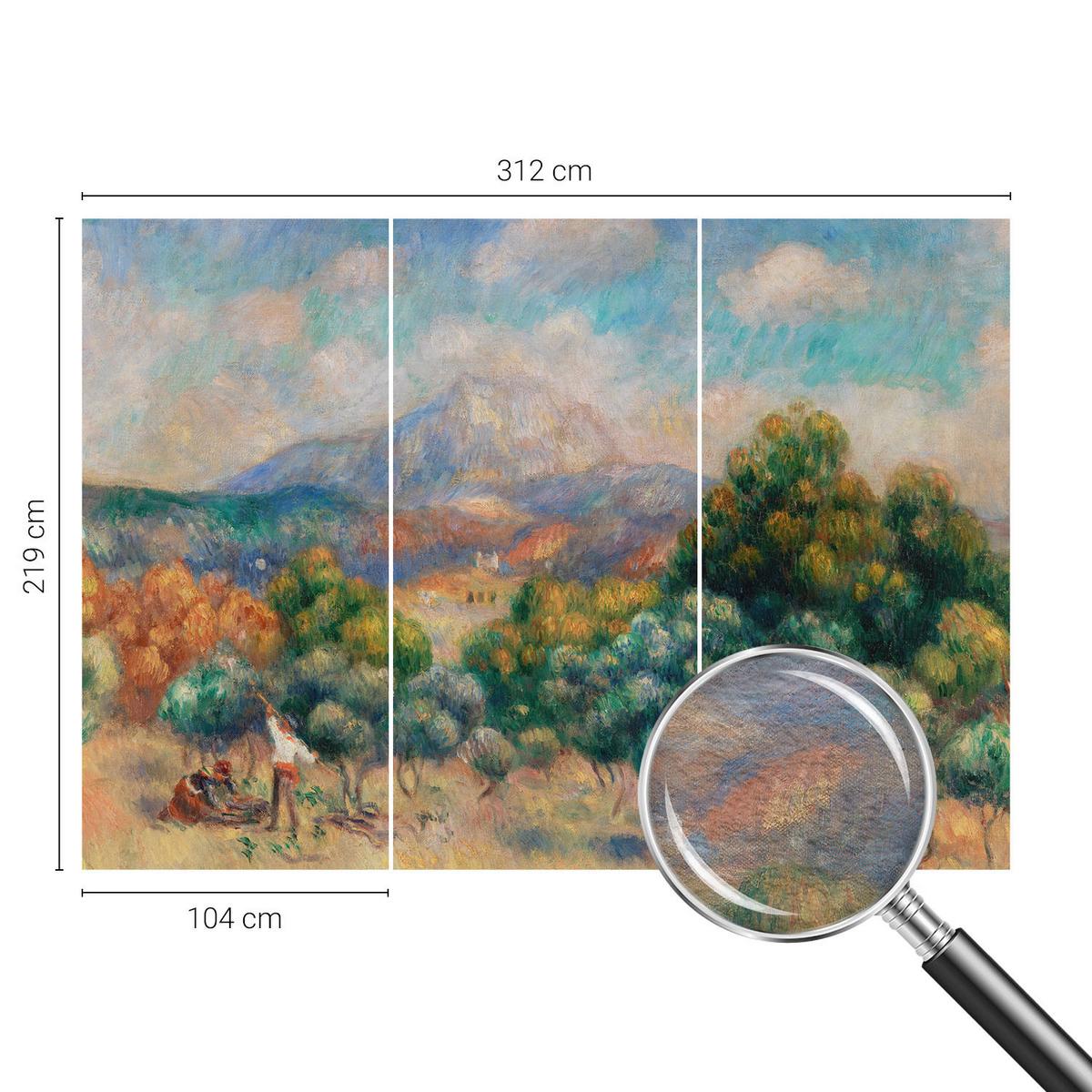 FOTOTAPETE 312x219 cm - Berglandschaft - Grün, Textil (312/219cm) - Wallfluent