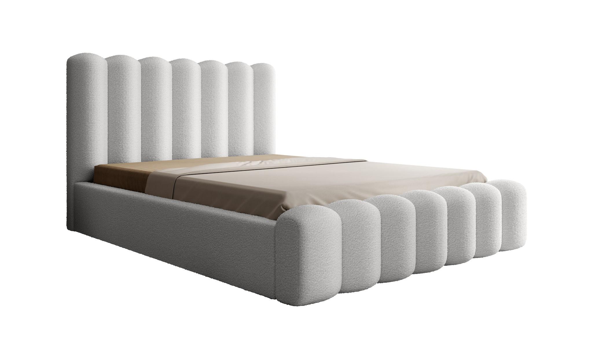 POLSTERBETT Macon Stoff Euphoria - Weiß, Holzwerkstoff/Textil (140/200cm) - Fun Möbel