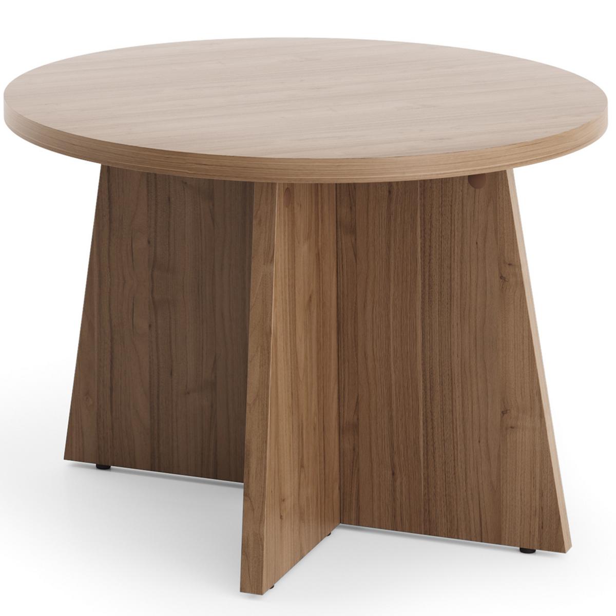COUCHTISCH Aurora 58 cm, rund Wohnzimmertisch mit modernem Design, Nussbaum - Nussbaumfarben, Holzwerkstoff (58/58/40cm) - Beautysofa