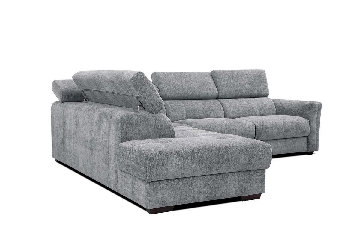 ECKSOFA CALVERA 5-Sitzer, grau - Grau, Holzwerkstoff/Textil (239/298cm) - Wozimo