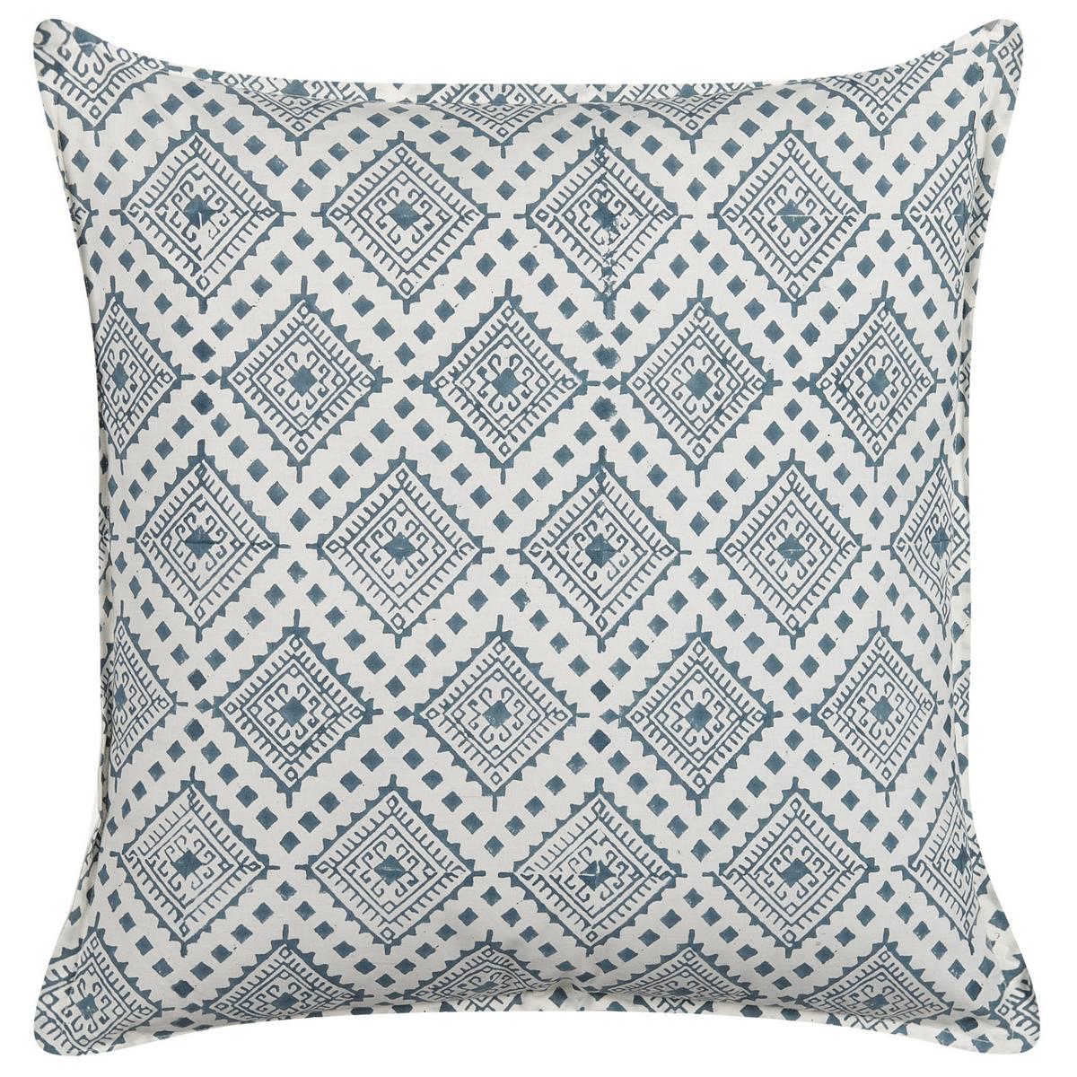 DEKOKISSEN 2er-Set Dunkelblau 45/45 cm Cordata - Dunkelblau, Naturmaterialien/Textil (45/45cm) - Beliani