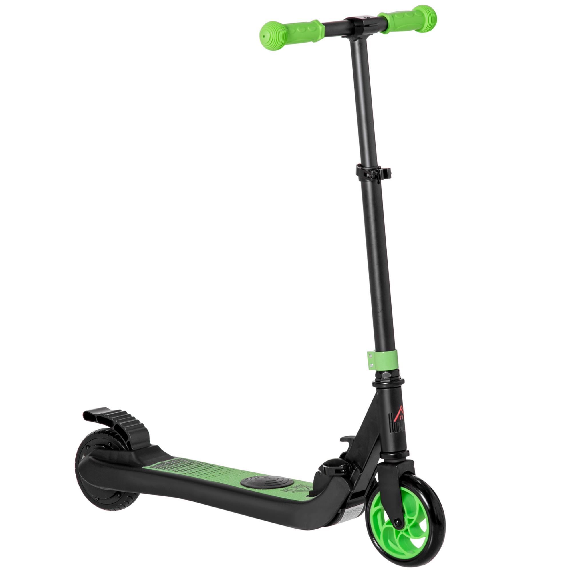 E-SCOOTER Verstärktes Nylon Aluminium Grün Schwarz - Grün, Kunststoff (71/36.5/80cm) - HOMCOM
