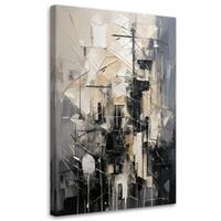 LEINWANDBILD Abstraktion 60x90cm - Grau, Textil (60/90cm) - Feeby