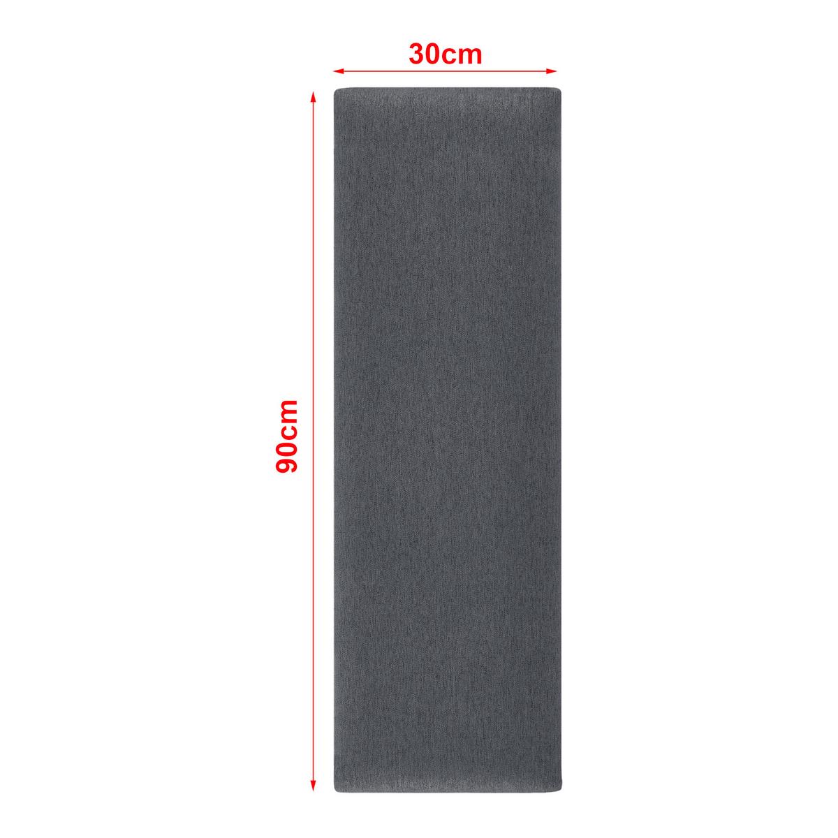 KOPFPOLSTER-SET 2 TLG. Carpino - Dunkelgrau, Textil (30/90/3cm) - [neu.haus]