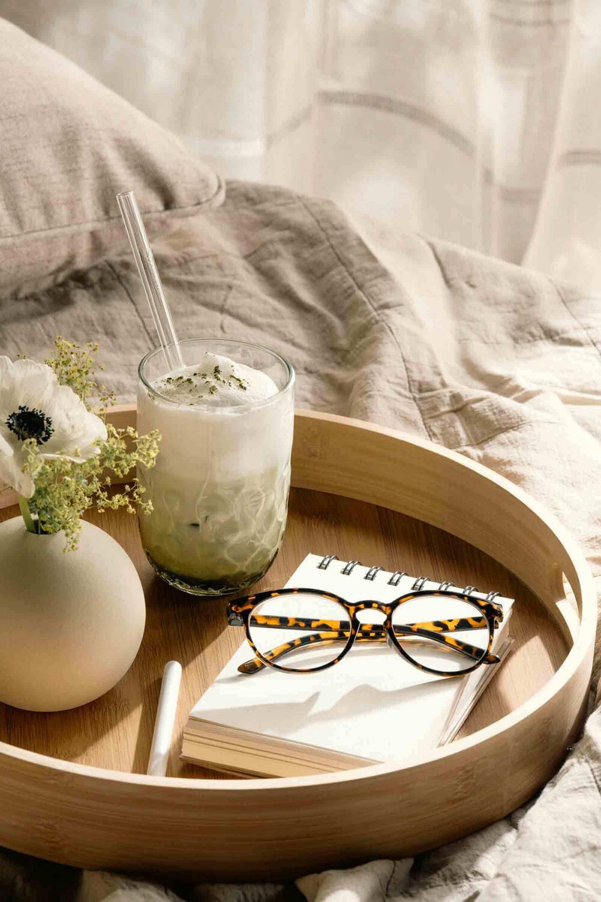 MATCHA LATTE GLÄSER MIT GLASTRINKHALM (2) Gocce grün 390 ml 6er Set - Grün, Glas (0.39L) - Leonardo Living