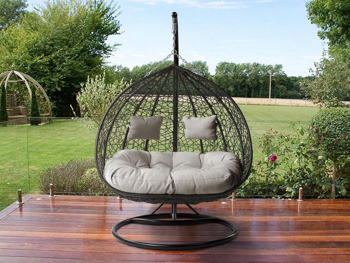 HÄNGESESSEL Olivia - Grau, Metall (132/200/120cm) - MIRJAN24