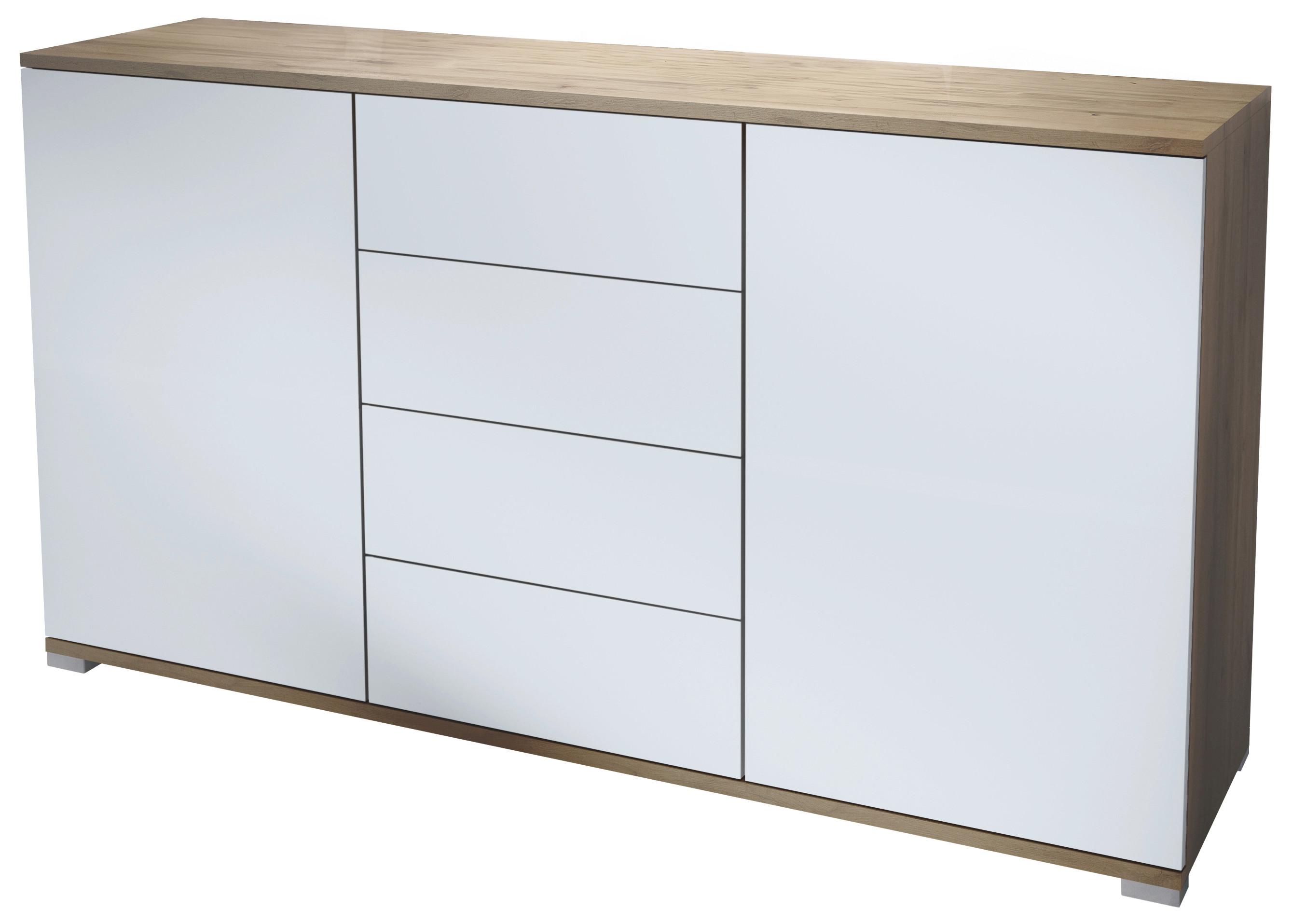 SIDEBOARD Santo Weiß matt - Weiß, Holzwerkstoff (138.5/75.5/35cm) - Vladon