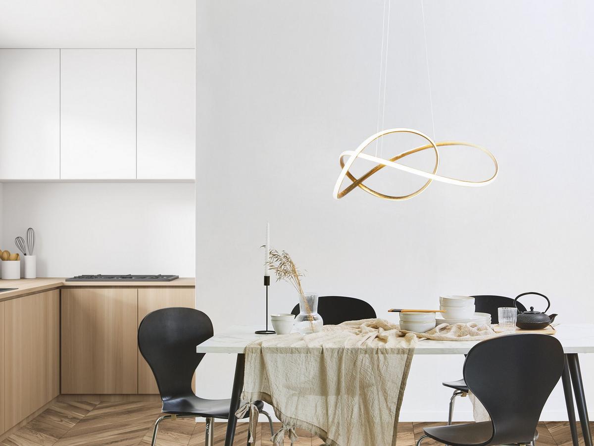 HÄNGELEUCHTE Tumen 65/75/120 cm - Goldfarben, Metall (65/75/120cm) - Beliani