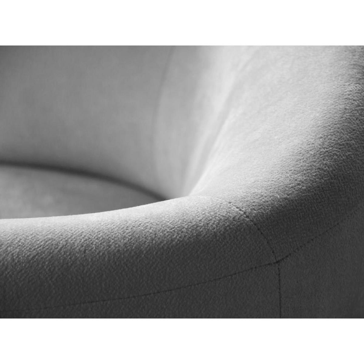 2-SITZER SOFA Nori hellgrau velour - Hellgrau/Schwarz, Kunststoff/Textil (150/68/72cm) - Beautysofa
