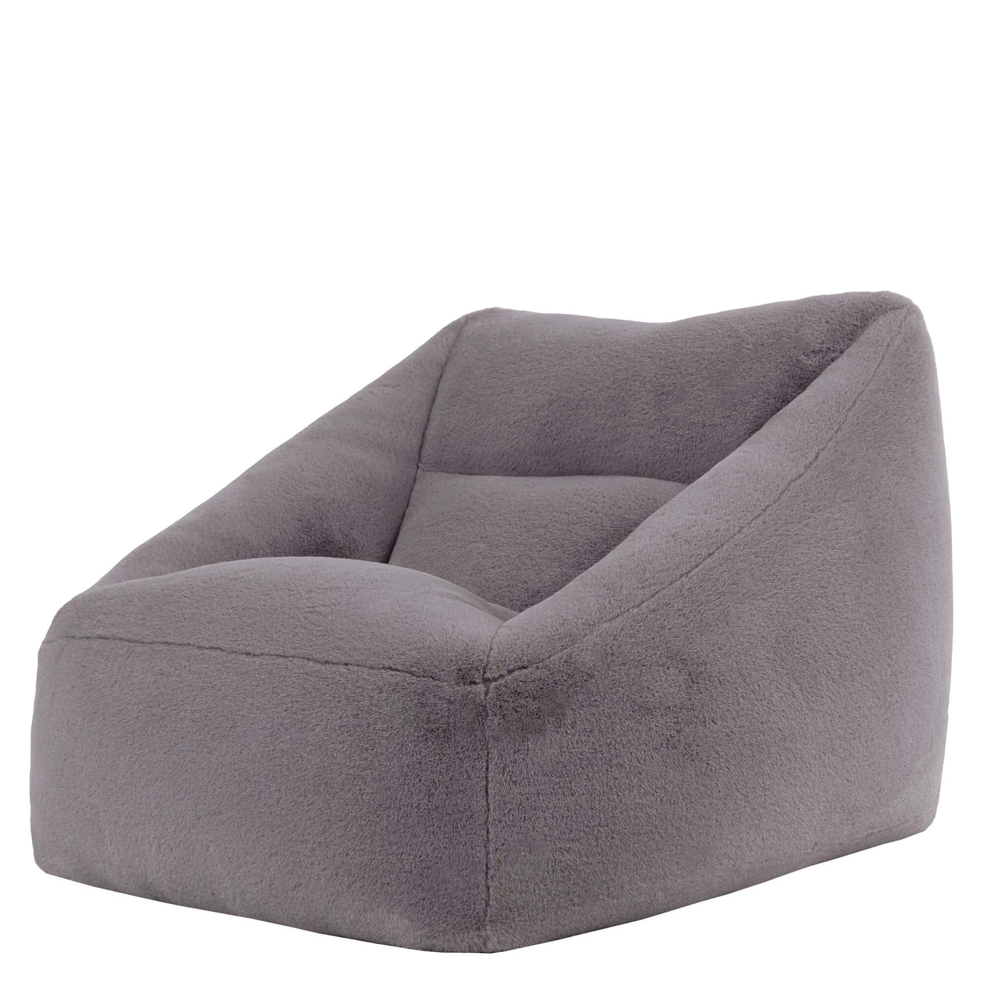 SITZSACK Sessel Natalia flauschig - Grau, Textil (97/73/84cm) - icon