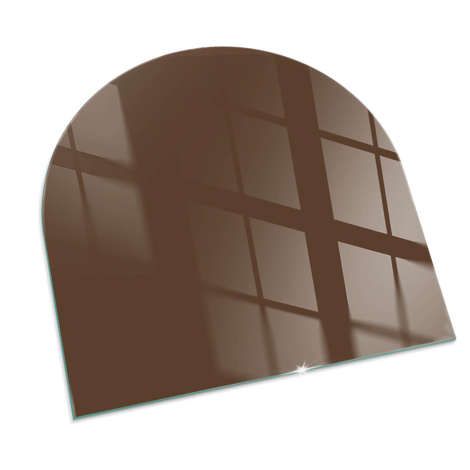 GLASPLATTE für Kamin 100x100 cm - Braun, Glas (100/100/0.4cm) - TULUP