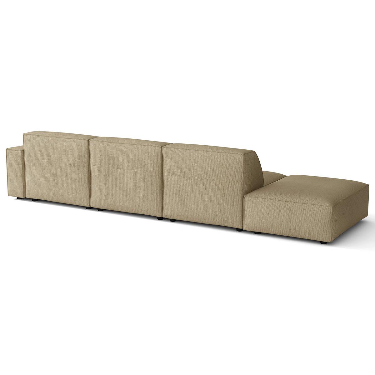ECKSOFA Sellmo 344 cm - Schwarz/Cappuccino, Kunststoff/Textil (350/166cm) - Selsey