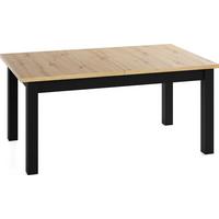 ESSTISCH Lindberg ausziehbar verlängerbar rechteckig, Eiche Artisan Hellbraun 150-190/90/77 cm - Schwarz/Eiche Artisan, Holz/Holzwerkstoff (80/190/76.5cm) - WFL GROUP