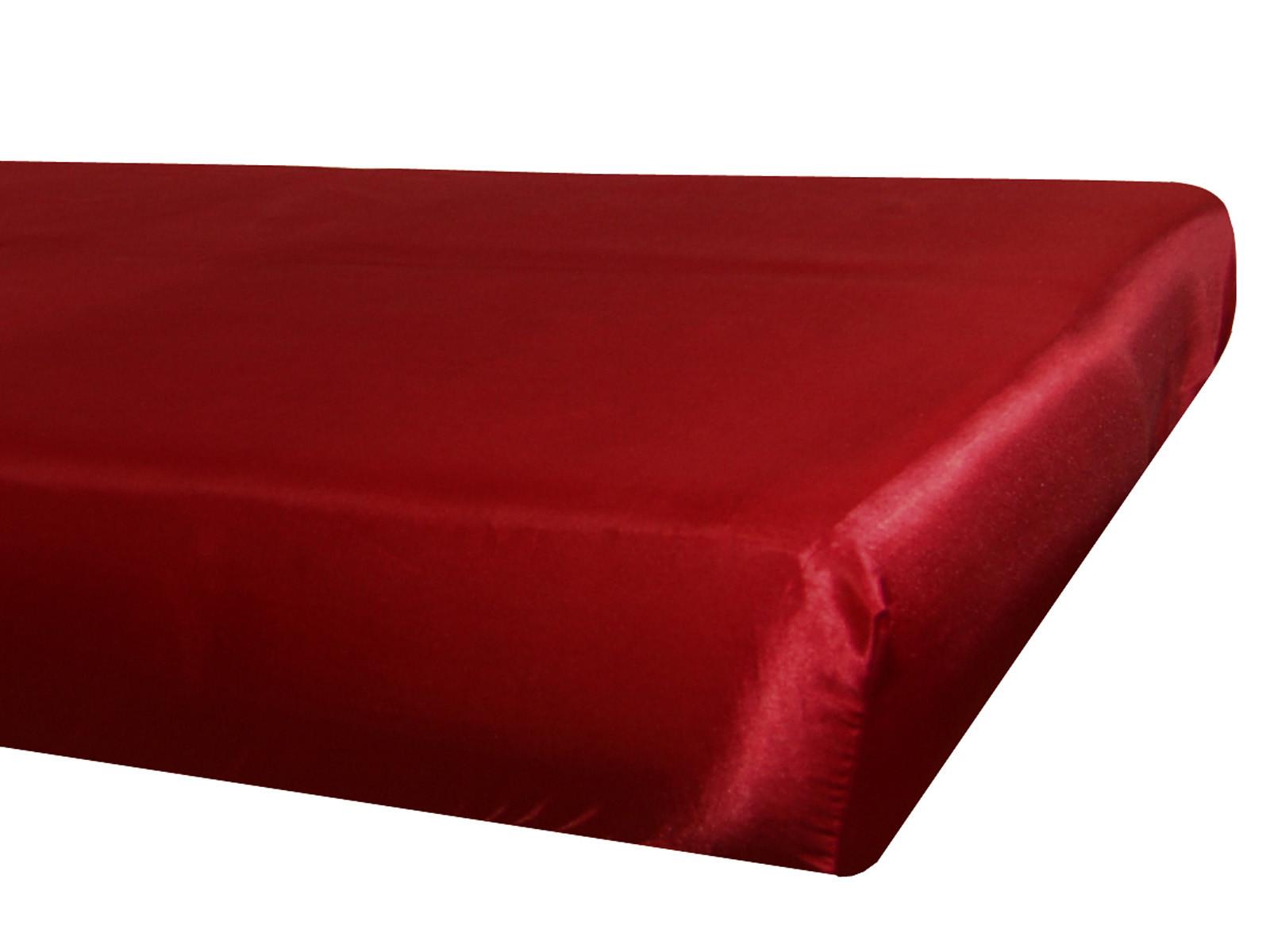 SPANNBETTTUCH Glanz Satin karmin-rot 140/200 cm - Rot, Textil (140/200cm) - beties Heimtextil