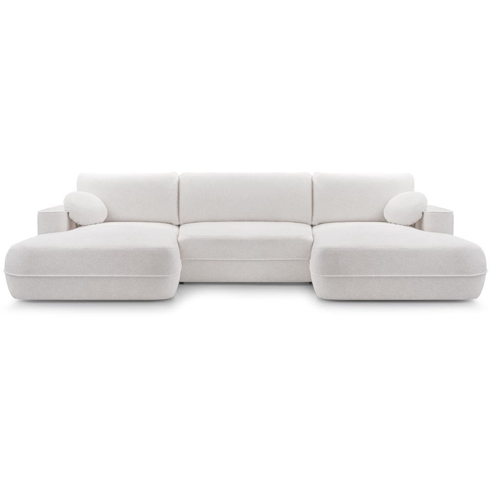 WOHNLANDSCHAFT Fiero U beige - Beige, Textil (364/87/186cm) - Beautysofa