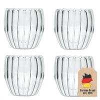 THERMO KAFFEE GLAS 190ml (4-tlg.) - Transparent, Glas - Intirilife