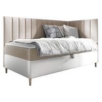 BOXBETT Maja Junior 3, Seite zum Öffnen des Bettkastens: Rechts - H3 - Creme/Weiß, Holz (90/200cm) - MIRJAN24