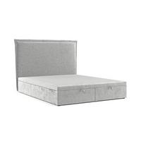 POLSTERBETT Eliot mit Stauraum 120/200 cm Hellgrau im Lotta Stoff - Hellgrau/Schwarz, Holz/Holzwerkstoff (120/200cm) - AltaBeds