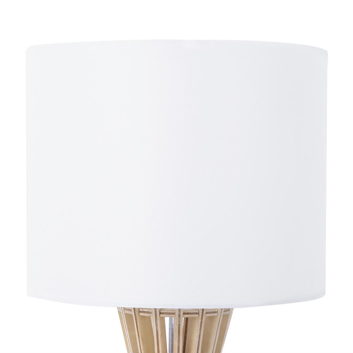 TISCHLAMPE Carrion 27/27/37 cm - Weiß, Holzwerkstoff (27/27/37cm) - Beliani