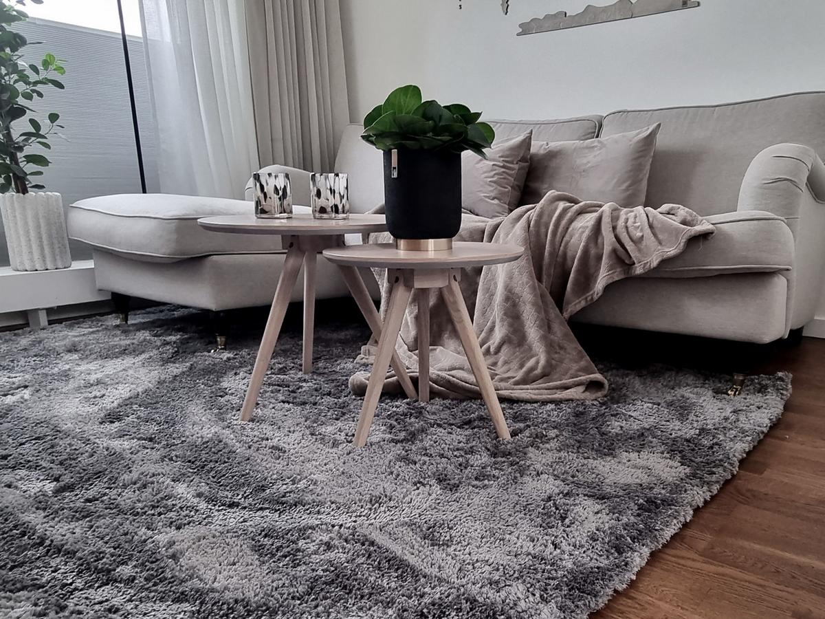SHAGGY-TEPPICH Evren 230/160 cm - Grau, Kunststoff (160/230cm) - Beliani