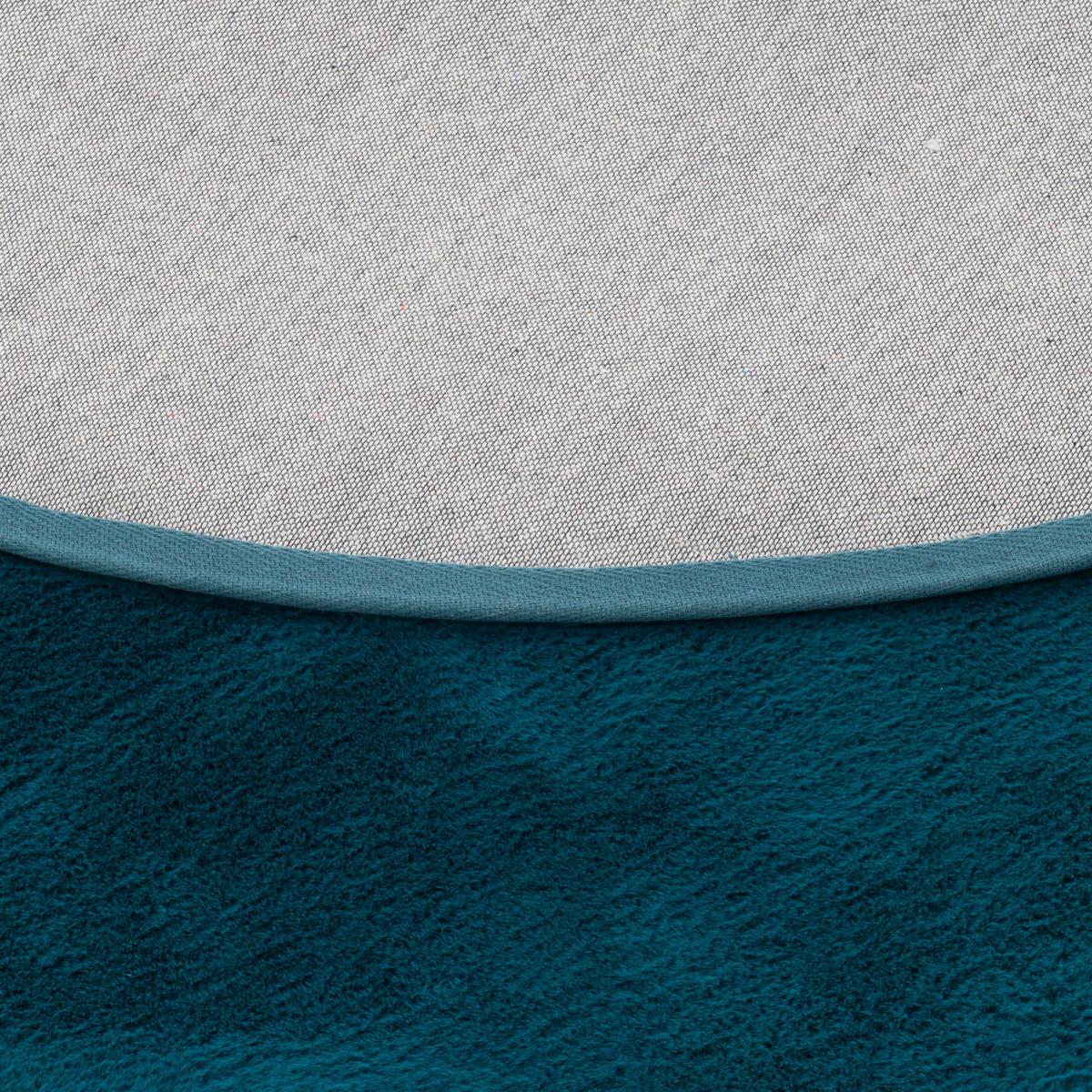 FELLTEPPICH LUXUS SUPER SOFT PLUSH RUND - Petrol, Textil (120/120cm) - Pergamon