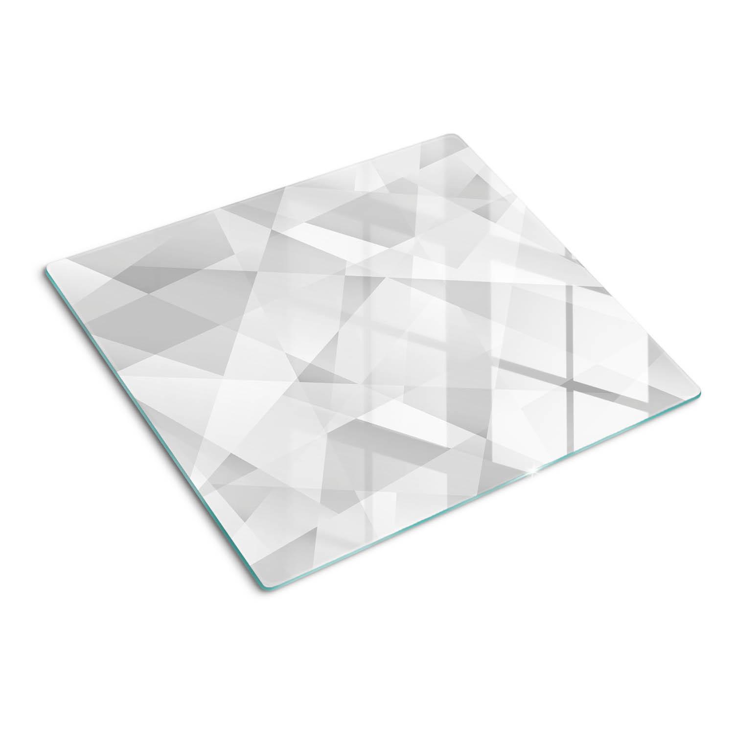 GLASPLATTE 60x52 cm Abstrakt - Weiß, Glas (60/0.4/52cm) - TULUP
